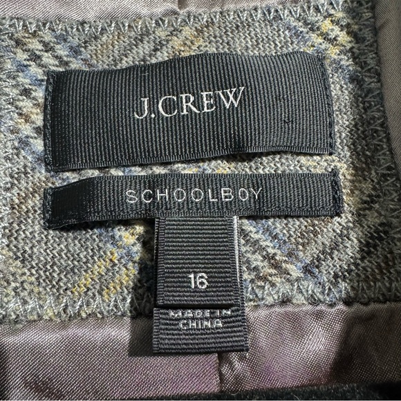 J. Crew Schoolboy Blazer Wool Blend English Tweed Size 16 Academia Preppy - Picture 4 of 15